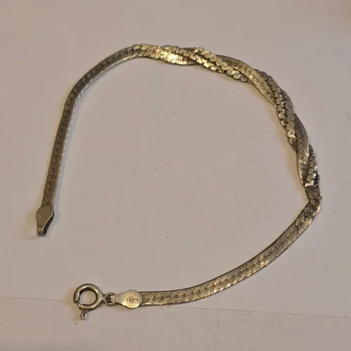 Pulseira Trançada em Prata 925 - 3 Fios