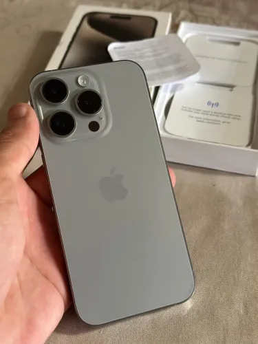 IPHONE 15 PRO MAX NATURAL TITÂNIO 256G COMPLETO IMPECÁVEL 