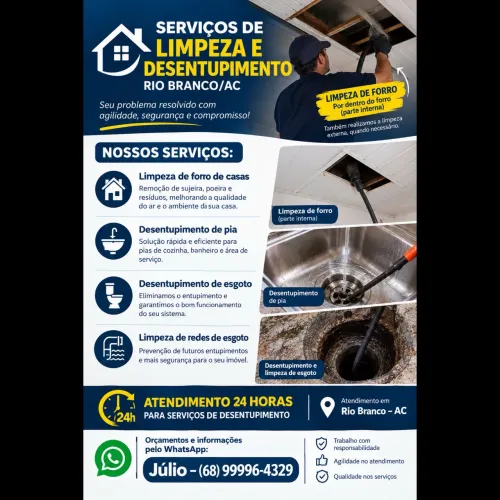 SERVIÇOS DE DESENTUPIMENTO - RIO BRANCO/AC