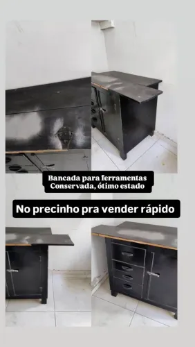 Bancada de ferramentas e mini compressor ar direto