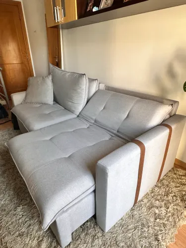 Sofá Retrátil e Reclinável Cinza