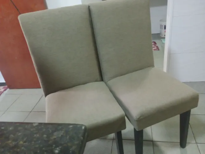 Kit de 6 cadeiras para mesa de jantar e 12 capa