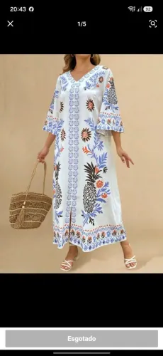 Vestido tam 46 estampado