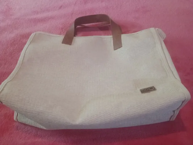 Bolsa praia life Vivara linho cru