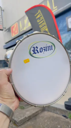 Pandeiro Rozini em madeira 12 afinações