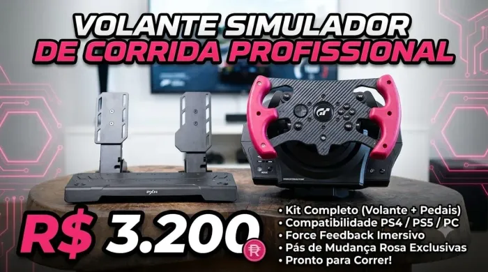 Volante T300rs + Pedal Pxn com Mola