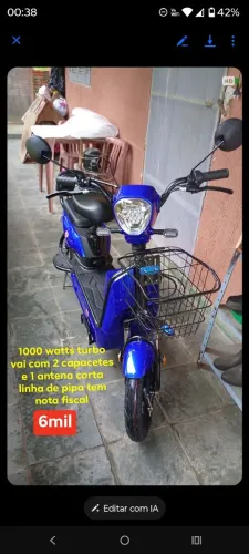 Vendo ou troco moto elétrica 1000 watts turbo .tem nota fiscal 