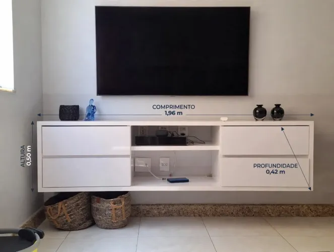 Rack para tv suspenso