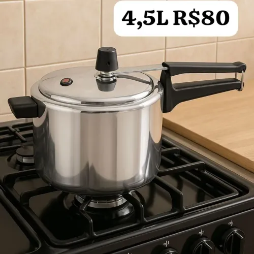 Panela de pressão 4,5 litros nova