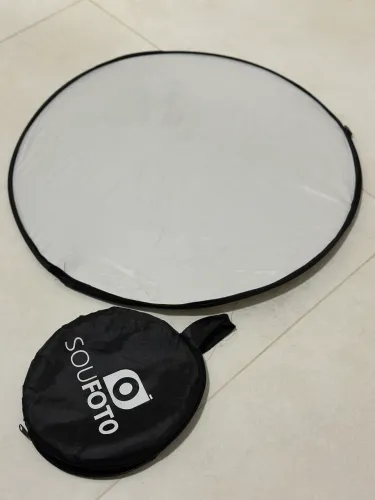 Rebatedor Fotográfico Dobrável Sou Foto - Dourado/Branco + Bolsa