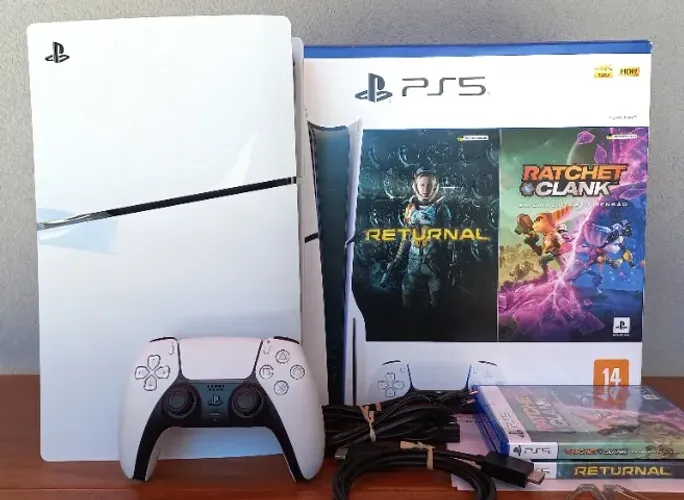 [VENDIDO] - PS5 Slim 1TB + de 80 Jogos - Em até 10X (OLX PAY) PEGO PS4