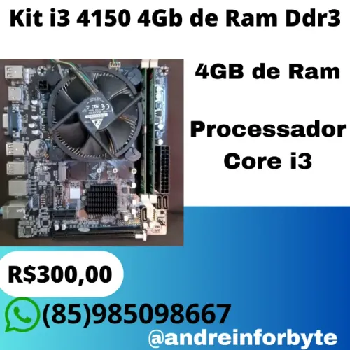 Kit i3 4150 4Gb de Ram Ddr3