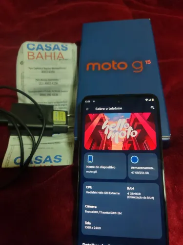 Moto G15, 256g, novo