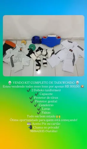 Kit completo de Taekwondo