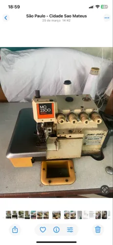 Máquina overloque industrial