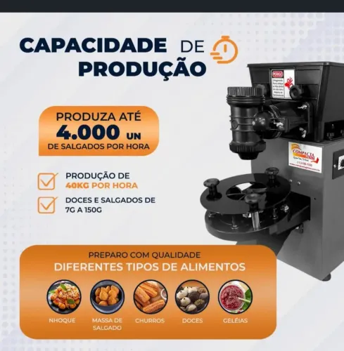 Máquina de salgados 3500 nova tenho nota