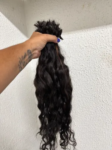 Cabelo humano cacheado