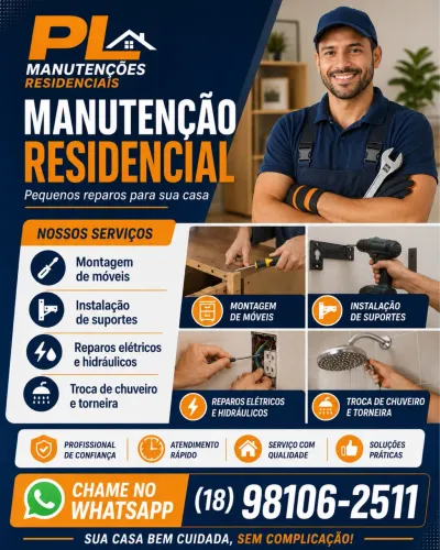 Manutenção Residencial e Serviços para Casa Pequenos Reparos