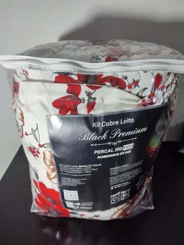 Kit cobre leito Black Premium percal 200 fios casa xique 