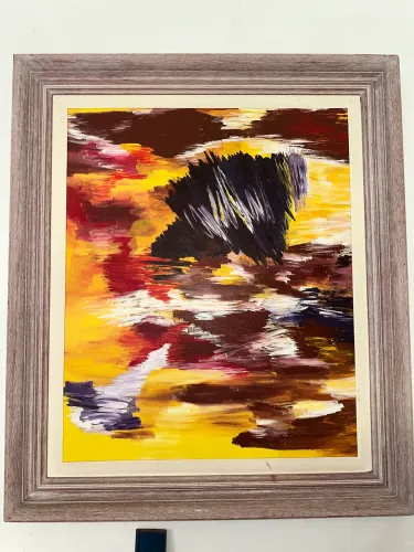 Quadro abstrato pintura original grande 72x59 cm (medida sem moldura)