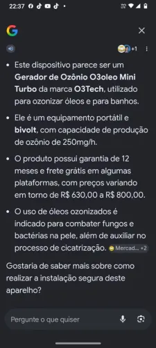 Gerador de ozônio portátil