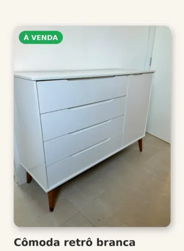 Cômoda retrô branca