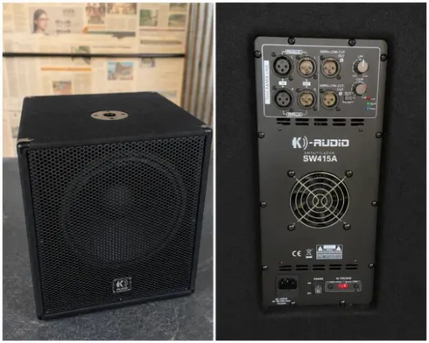 Caixa Grave Ativa k-audio 15" SW415A