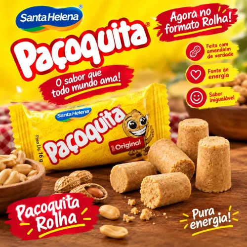 800 Paçoquitas ( 8 Caixas com 100 paçoquitas - Original)