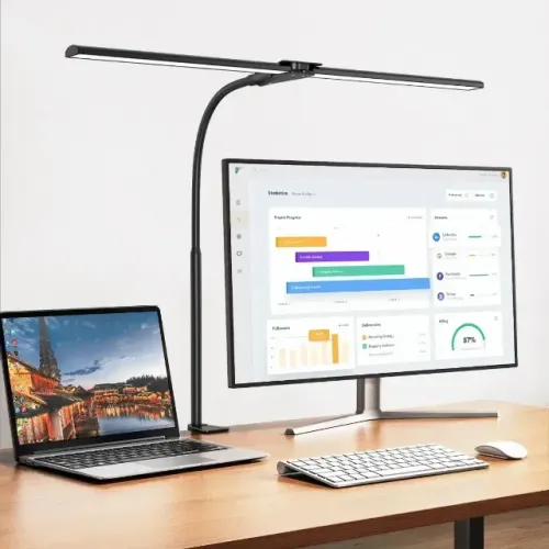 Luminária De Mesa Led De Cabeça Dupla Brilho Potencia 18w