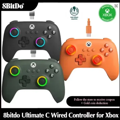 JOYSTICK 8BITDO ULTIMATE C COMPATIVEL COM WINDOWS10 E 11, XBOX SERIES X, SÉRIE S, XBOX ONE