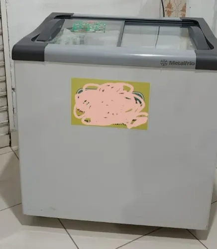 Freezer tampa de vidro metalfrio 220v 