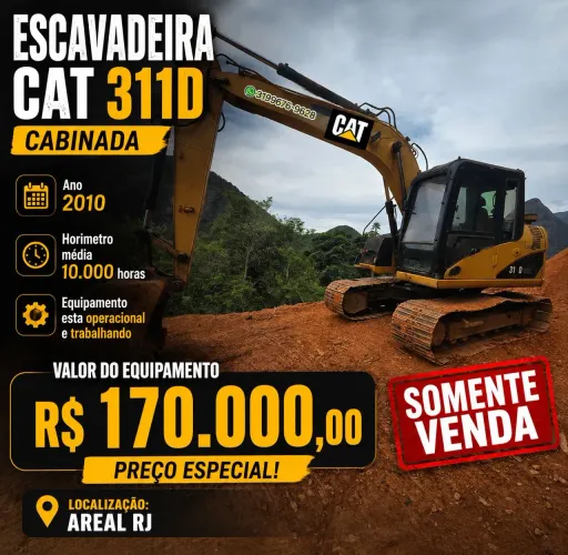 Escavadeira Caterpillar 311D cabinada