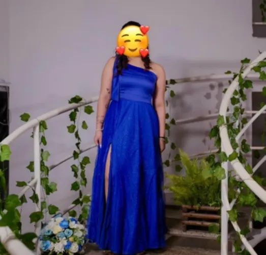 Vestido de formatura azul