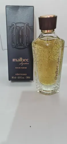 Perfume malbec signature eu de parfum 90ml usado tem de volumetria 89 ml o boticário