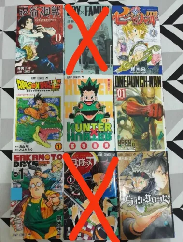 Mangás versão em japonês, títulos variados