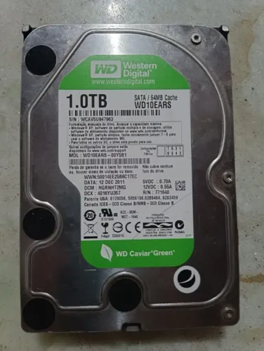 HD 1TB Para DVR Tetado e Revisado Funcionando 100% Apenas 99