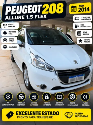 Peugeot 208 Allure 1.5 Flex 8V 5P 2014