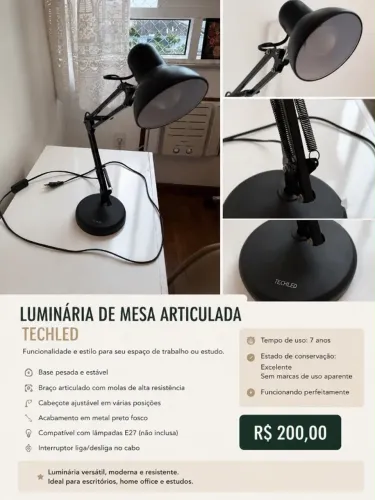 Luminária articulada