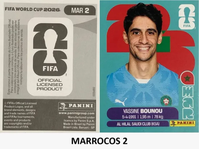 Figurinha copa do mundo 2026 - Marrocos 2 ( Yassine Bounou)