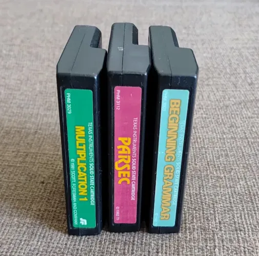 Lote de 3 Cartuchos para Computador Texas Ti-99/4A - Testados / OK