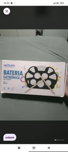 Bateria eletrônica de silicone exbom modelo emt-s9 funcionando perfeitamente 