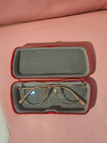 Óculos AX rosa e dourado