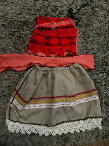 Fantasia Moana de 3 peças, tamanho 3 anos.