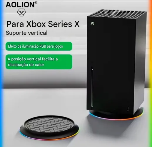 suporte vertical de refrigeração RGB, suporte e base para console Xbox Series X,