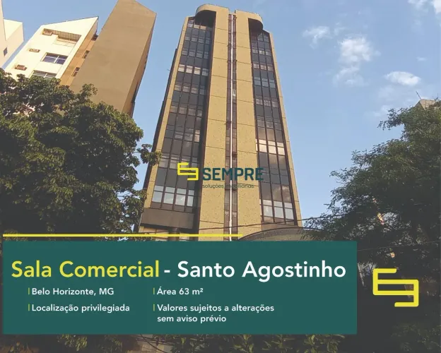 Sala comercial para vender no Santo Agostinho com vaga
