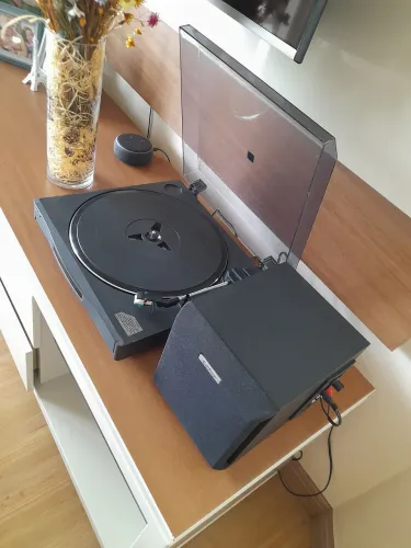 Toca discos Sony PS-LX49BR Stereo Turntable System + Caixa de Som Edifier