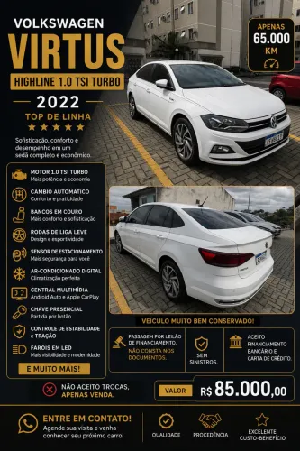 Volkswagen Virtus Highline 200 TSI 1.0 Flex 12V AUT 2022