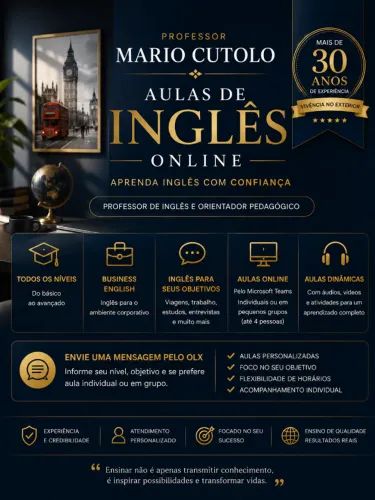 Aulas de Inglês Online com Professor Experiente