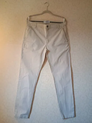 Calça bege Jeans Wear masculina 46 | skinny | casual elegante