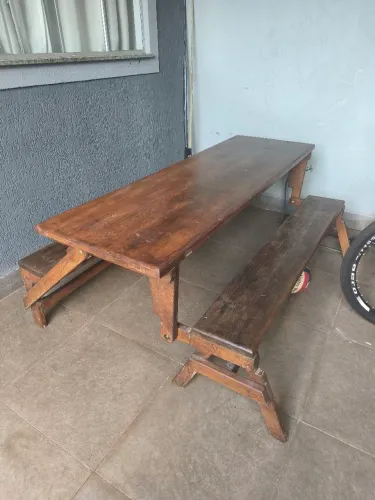 Banco Dobrável Vira mesa em Madeira 1.80 cm